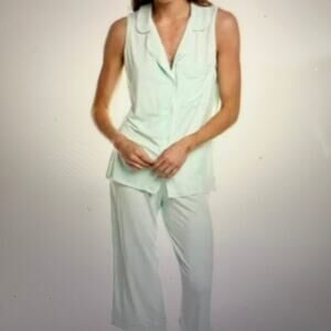 NWT Hale Bob 2 Piece Sleeveless Top & Capri Pant Pajama Set Size S